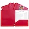 C-Line Products TwoPocket Heavyweight Poly Portfolio Folder with ThreeHole Punch, Red, 25PK 33934-BX - alternate 1